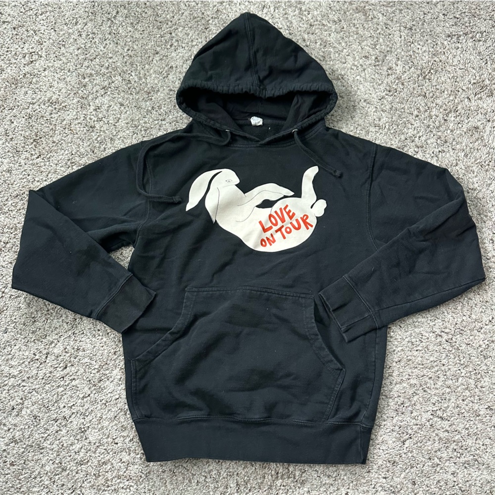 Love On‎ Tour Bunny Hoodie Size Small Black Harry Styles Hooded Pullover Unisex